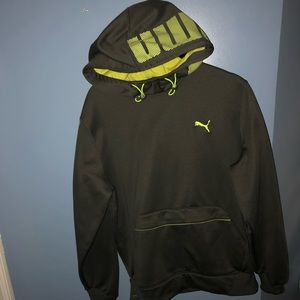 Puma hoodie - neon yellow and grey